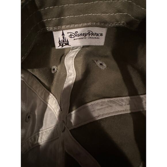 Vintage Disney Park Distressed Mickey Mouse Olive Green Baseball cap hat - Picture 3 of 3